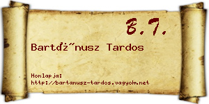 Bartánusz Tardos névjegykártya